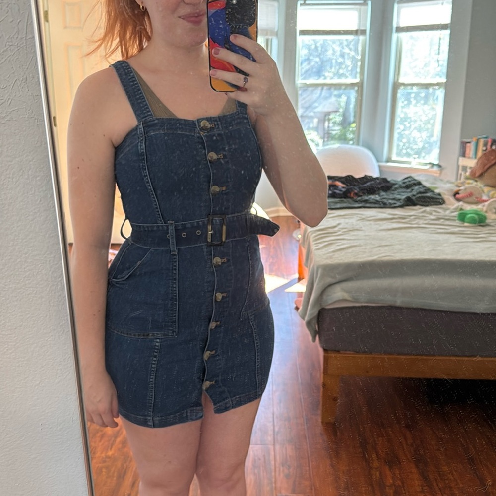 small denim mini dress